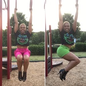 Muppets Animal Black Neon Crop Top